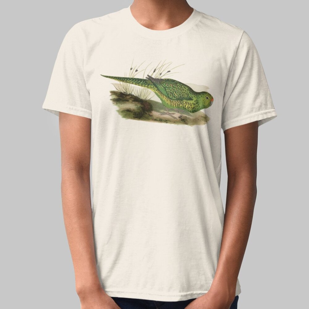 Ground Parrot Vintage Print Short Sleeve Graphic Tee T-shirt S M L XL